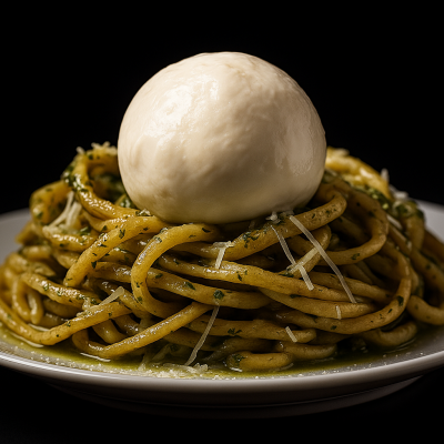 20250710_1947_Burrata sobre Pasta_remix_01jztq1yq5eh5t3aga7wyckajq